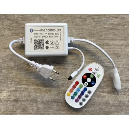 ELDLUX Adapter a flexibilis RGB LED szalaghoz infrás távirányítóval + bluetooth