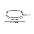 UNIVERSO Mennyezeti lámpa 18W 1700lm CCT.Kap Ra90 120° D230x24mm IP20 Fehér