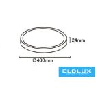 UNIVERSO Mennyezeti lámpa 32W 2350lm CCT.Kap Ra90 120° D400x24mm IP20 Fehér