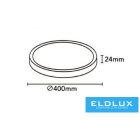 UNIVERSO Mennyezeti lámpa 32W 2350lm CCT.Kap Ra90 120° D400x24mm IP20 Fekete