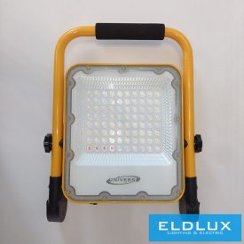   UNIVERSO Akkumulátoros LED reflektor USB töltés 3.7V-10AH 1400lm 6500k