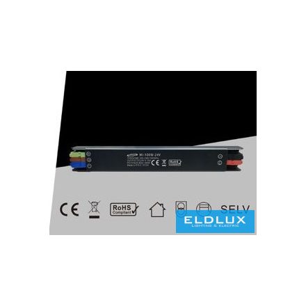 UNIVERSO Mini fémházas tápegység DC:24V 100w 8.33A IP67 200x26x21mm