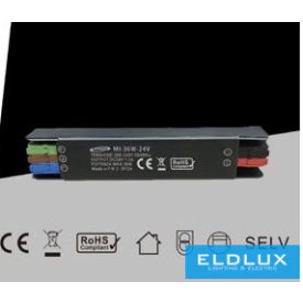   UNIVERSO Mini fémházas tápegység DC:24V 36w 1.5A IP67 145x26x21mm