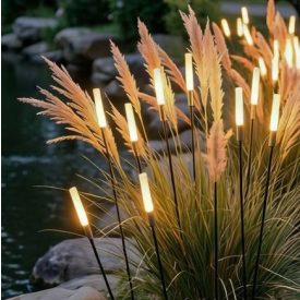   UNIVERSO Kerti lámpa nád formájú DC:24V 0.5w 60lm 4000k IP65 Fekete/arany D15x1168mm