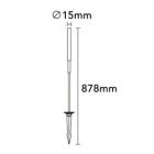 UNIVERSO Kerti lámpa nád formájú DC:24V 0.5w 60lm 4000k IP65 Fekete/arany D15x878mm