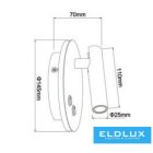 UNIVERSO Fali lámpa 8w 720lm 3000K IP54 fekete 3 év