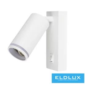   UNIVERSO Fali lámpa kapcsolóval 1xGU10 Max.35w IP20 Fehér 150x160mm 5 év