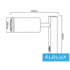 UNIVERSO Fali lámpa kapcsolóval 1xGU10 Max.35w IP20 Fekete 150x160mm 5 év