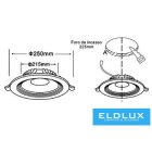 UNIVERSO LED süllyestett lámpa 30w 3000lm CCT.kap 120° IP20 Fehér D250mm Kivágás:D225mm