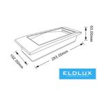 UNIVERSO LED vészkijárat lámpatest 5w 300lm 6500K 3.2v 2200mAH 3óra IP23 293x102x53mm