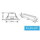 UNIVERSO LED vészkijárat süllyesztett lámpatest 3w 400lm 6500K 6.4v 1800mAH 3óra IP23 D225x50mm