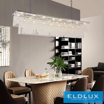 ELDLUX ELDALIZ kristály üveg csillár L1800 E14×24