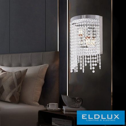 ELDLUX ELDILEN kristály üveg fali lámpa D250 E14×2