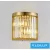 ELDLUX ELDICICLE kristály üveg fali lámpa E14×2 D250X250mm arany