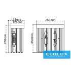 ELDLUX ELDICICLE kristály üveg fali lámpa E14×2 D250X250mm arany