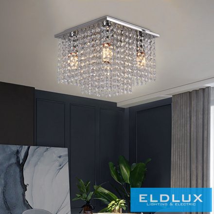 ELDLUX ELDALIZ kristályüveg mennyezeti lámpa L270 E14×4