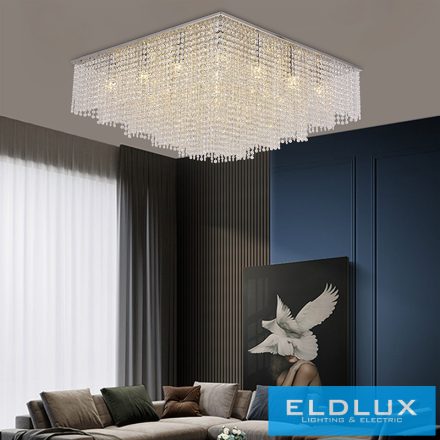 ELDLUX ELDALIZ kristályüveg mennyezeti lámpa L850 E14×17