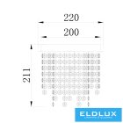ELDLUX ELDILEN kristályüveg mennyezeti lámpa Ø220 E14