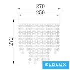 ELDLUX ELDILEN kristályüveg mennyezeti lámpa Ø270 E14×3