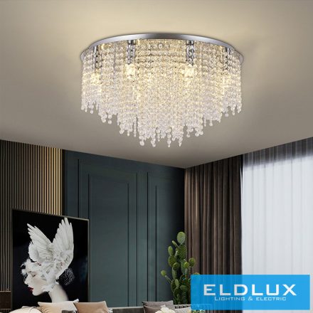 ELDLUX ELDILEN kristályüveg mennyezeti lámpa Ø600 E14×12