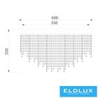 ELDLUX ELDILEN kristályüveg mennyezeti lámpa Ø600 E14×12