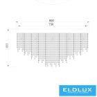 ELDLUX ELDILEN kristályüveg mennyezeti lámpa Ø800 E14×17