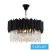 ELDLUX Kristály üveg csillár E14×6 D400x300x1200mm Fekete