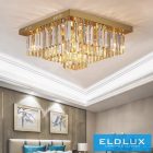 ELDLUX Kristály üveg mennyezeti lámpa E14×13 D600x600x350mm Arany