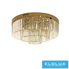 ELDLUX Kristály üveg mennyezeti lámpa E14×10 D600x350mm Arany