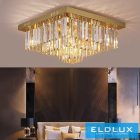 ELDLUX Kristály üveg mennyezeti lámpa E14×12 D500x500x350mm Arany