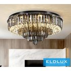 ELDLUX Kristály üveg mennyezeti lámpa E14×13 D580x350mm Fekete