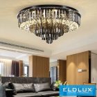 ELDLUX Kristály üveg mennyezeti lámpa E14×13 D580x350mm Fekete