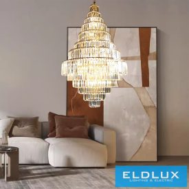   ELDLUX Kristály üveg csillár E14×27 D750x1172x734mm Rosegold