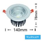 UNIVERSO LED süllyestett lámpa 20w 1800lm 6500K 24° IP20 alumínium 140x78mm/120mm