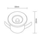 UNIVERSO Mini spot lámpatest 1w kék 80lm 30° IP20 Ezüst D31x22mm kivágás:D25mm