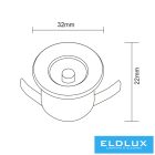 UNIVERSO mini spot lámpatest 1w 6500K 100lm 30° IP20 ∅31×22mm ezüst