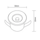 UNIVERSO Mini spot lámpatest 1w zöld 80lm 30° IP20 Ezüst D31x22mm kivágás:D25mm