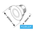 UNIVERSO Mini spot lámpatest 3w 6500k 270lm 30° IP20 Fehér D52x40mm Kivágás:D40mm