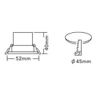 UNIVERSO Mini spot lámpatest 3w CCT.Kap 270lm 30° IP20 Króm D52x40mm Kivágás:D40mm