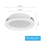 UNIVERSO mini spot lámpatest 3w 6500K 240lm 120° IP20 ∅70×19mm fehér