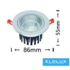 UNIVERSO LED süllyestett lámpa 7w 630lm 6500K 24° IP20 alumínium 