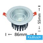 UNIVERSO LED süllyestett lámpa 7w 630lm 4000K 24° IP20 alumínium 