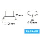 UNIVERSO LED süllyesztett lámpa 12w 1080lm CCT RA80 24° IP20 Alumínium D108x73mm Kivágás:D90mm