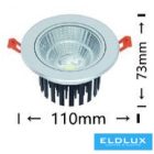 UNIVERSO LED süllyestett lámpa 12w 1080lm 3000K 24° D110x73mm Kivágás:D90mm IP20 alumínium