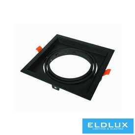   UNIVERSO Süllyesztett spot keret 1*AR111 fekete 175x175mm / kivágás 160x160mm