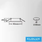 UNIVERSO Süllyesztett spot lámpatest 1*MR16 fehér 92x92x29mm/∅80mm