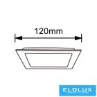 UNIVERSO Négyzet alakú süllyesztett LED panel 6w 480lm CCT/kap. 120° IP20 Fehér 120x120mm kivágás:105x105mm 3év