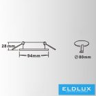 UNIVERSO Süllyesztett spot lámpatest 1*MR16 fehér ∅94x28mm/∅80mm