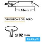 UNIVERSO Süllyesztett spot lámpatest 1xPAR16 foglalat nélkül IP20 Fehér D90x40mm kivágás:D82mm