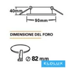 UNIVERSO Süllyesztett spot lámpa 1xPAR16 foglalat nélkül IP20 Fehér 90x90x40mm kivágás:D82mm